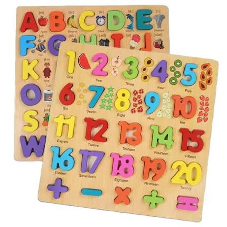 Wooden Alphabet & Number Board